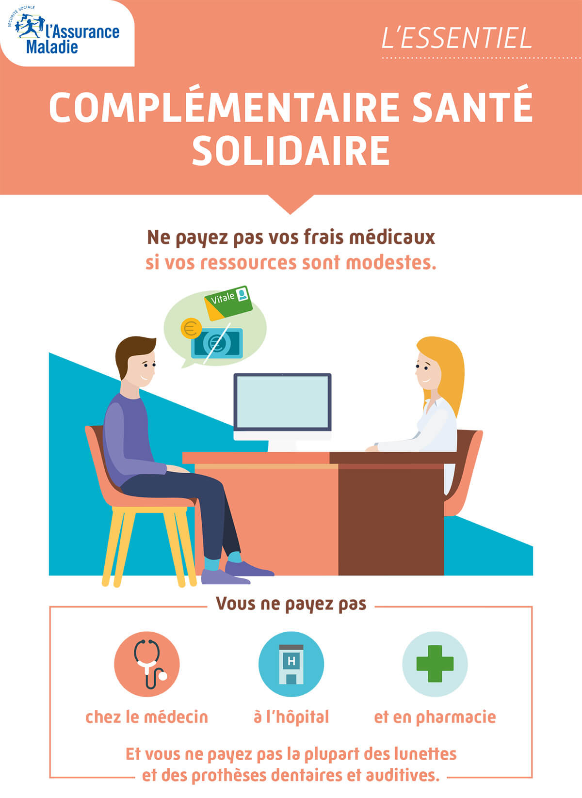 Flyer Complémentaire santé solidaire Flyer web Complémentaire santé solidaire